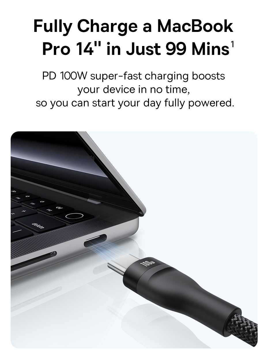 chube Cáp Sạc Nhanh 1 for 3 Baseus Flash Series 3 100W C to C+C+C