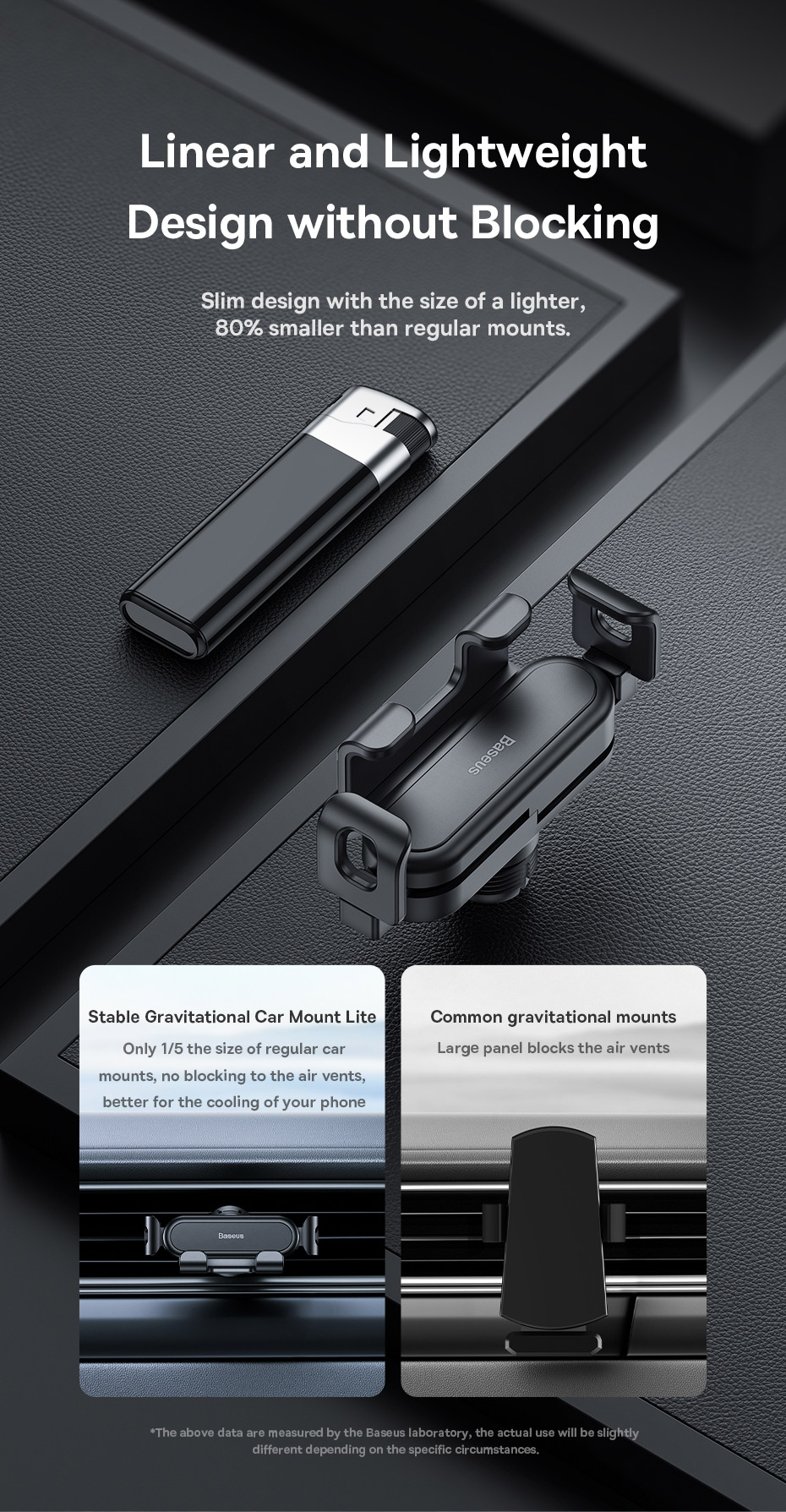chube Giá đỡ điện thoại trên ô tô Baseus Gravity Air Vent
