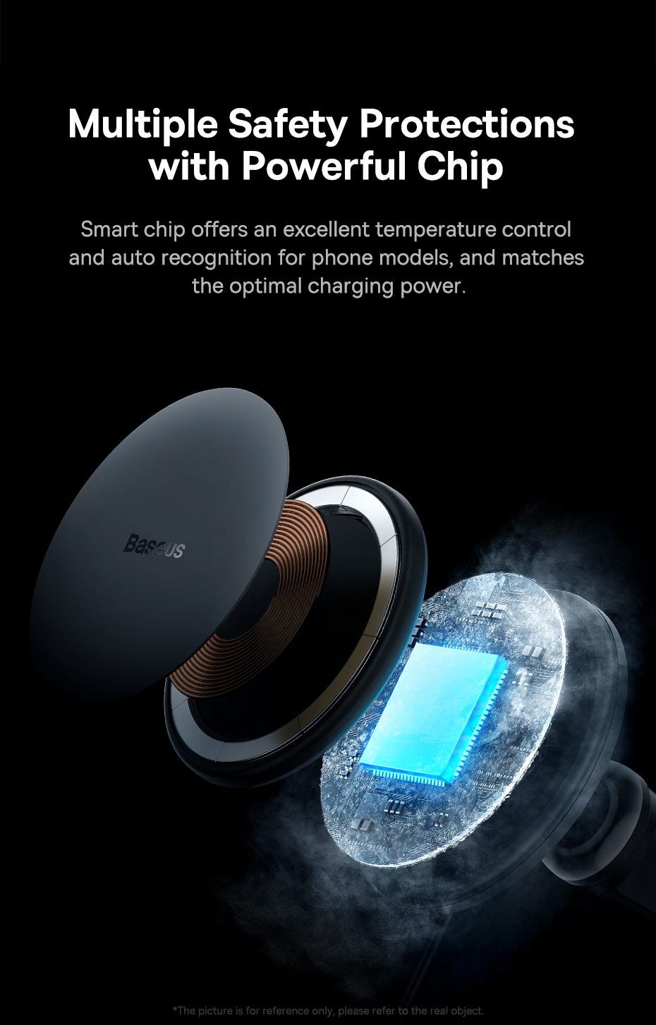 chube Tẩu Ô Tô Sạc Không Dây Từ Tính Magsafe Baseus CW01 40W