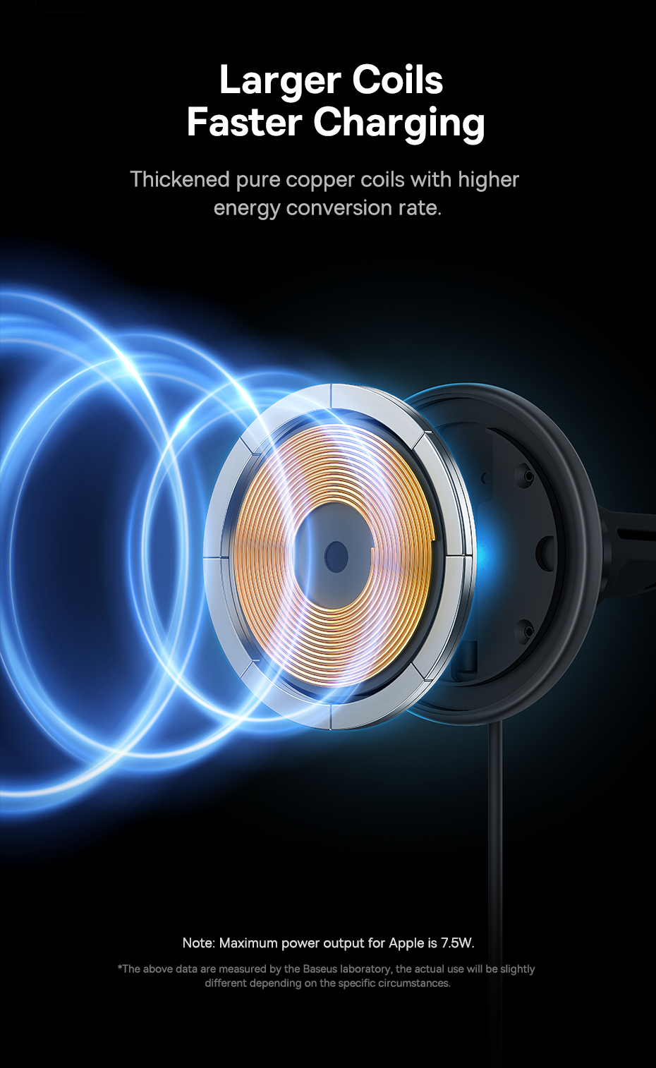 chube Tẩu Ô Tô Sạc Không Dây Từ Tính Magsafe Baseus CW01 40W