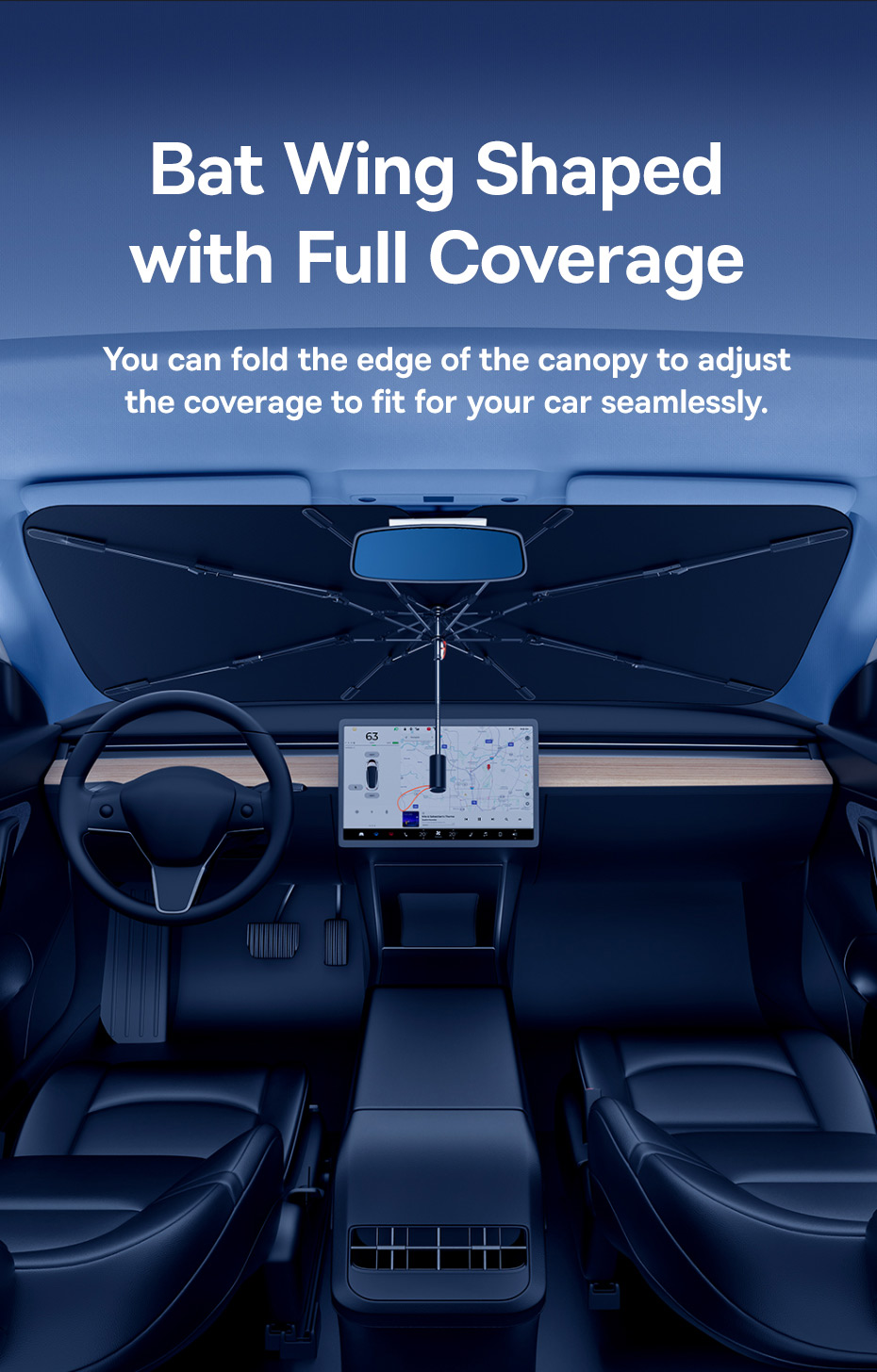 chube Dù 2 lớp che nắng kính chắn gió Baseus CoolRide Pro