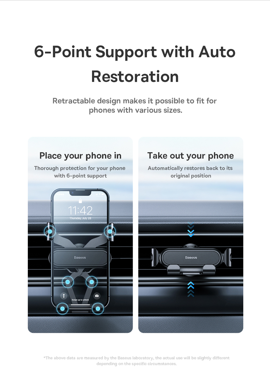 chube Giá đỡ điện thoại trên ô tô Baseus Gravity Air Vent