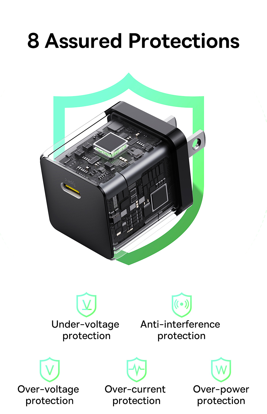 chube Củ Sạc Nhanh Baseus Palm 1C 20W