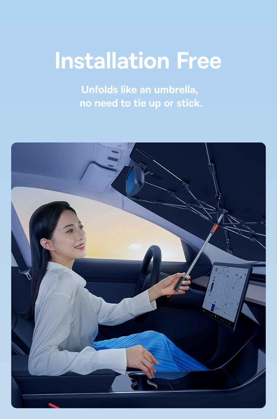 chube Dù 2 lớp che nắng kính chắn gió Baseus CoolRide Pro