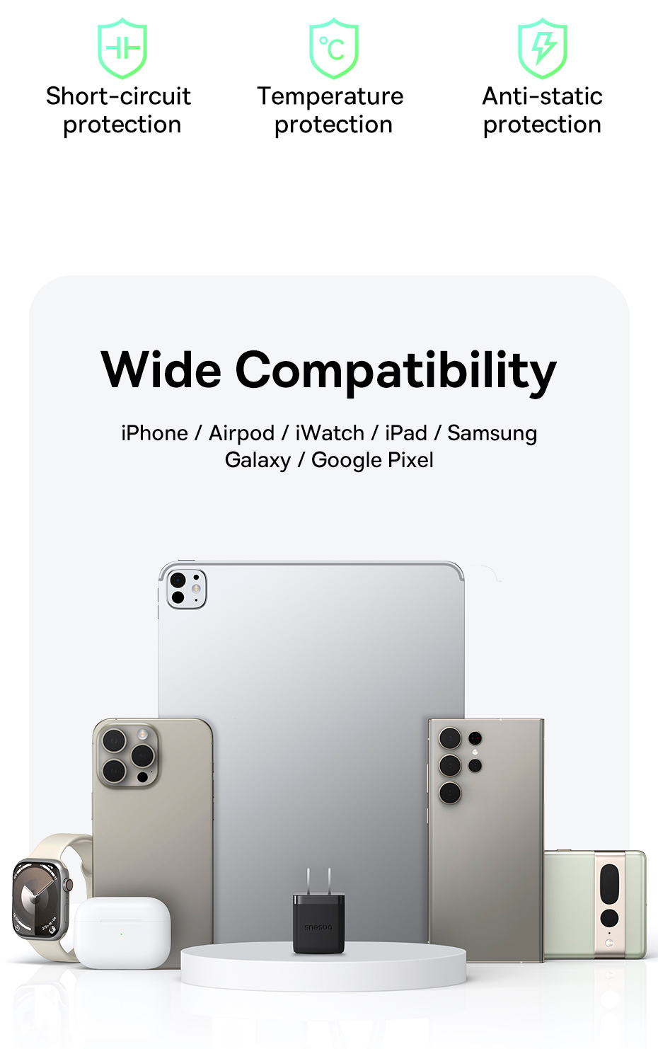 chube Củ Sạc Nhanh Baseus Palm 1C 20W