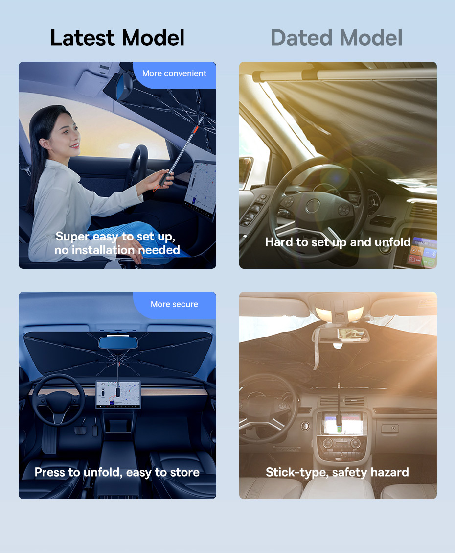 chube Dù 2 lớp che nắng kính chắn gió Baseus CoolRide Pro