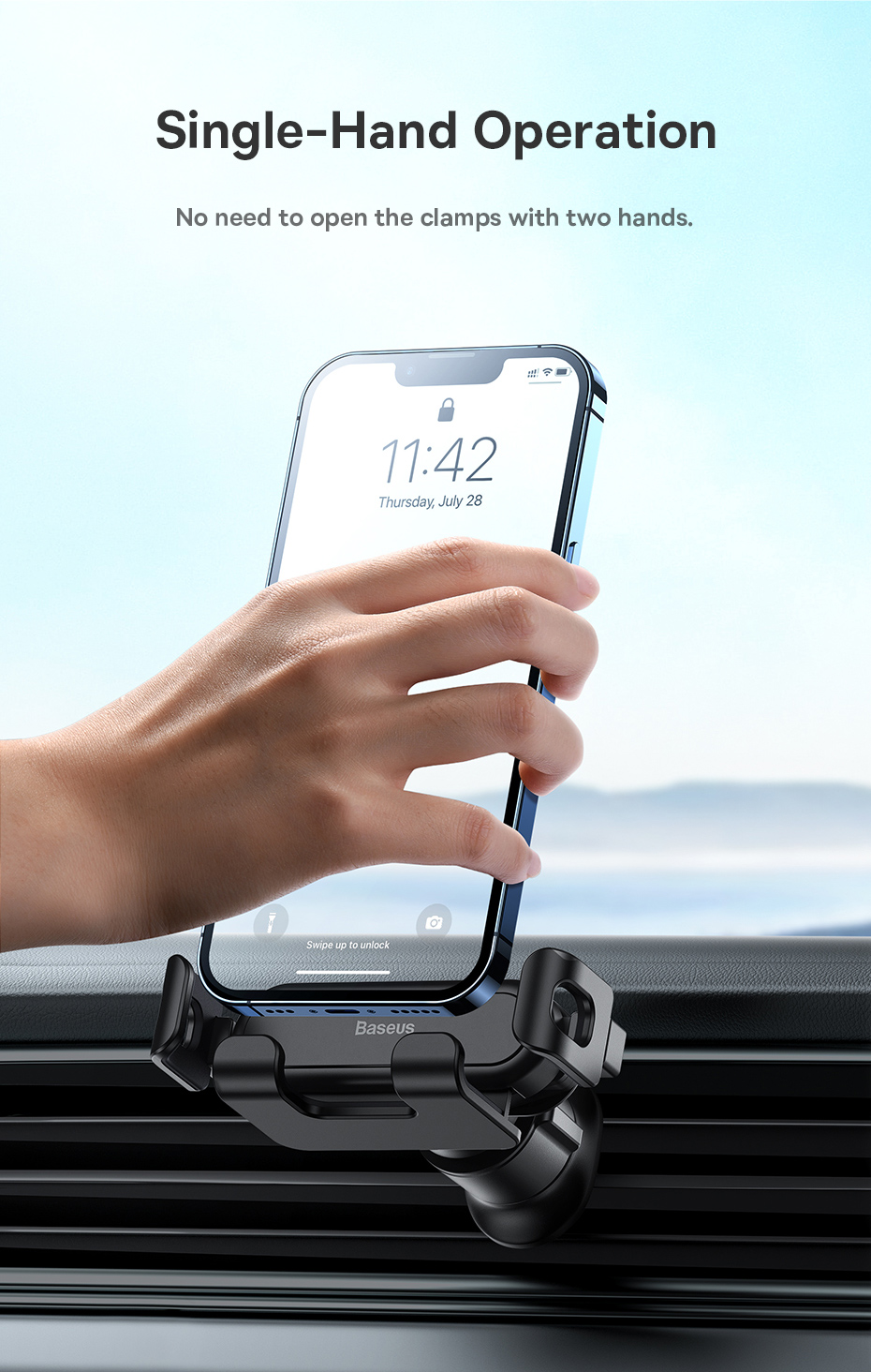 chube Giá đỡ điện thoại trên ô tô Baseus Gravity Air Vent