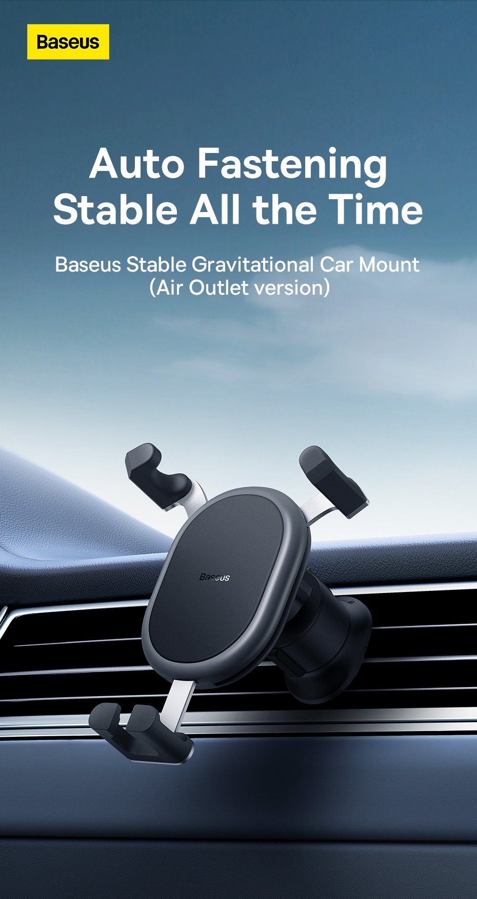 chube Đế Giữ Điện Thoại Ô Tô Baseus Stable Gravitational Air