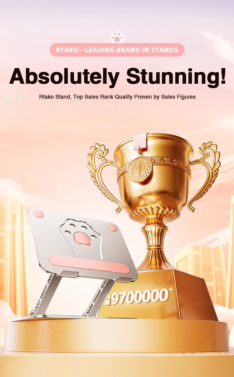 chube Giá Đỡ Laptop Rtako L49 CAT'S PAW (Chịu Lực 50kg, 12-18inch)