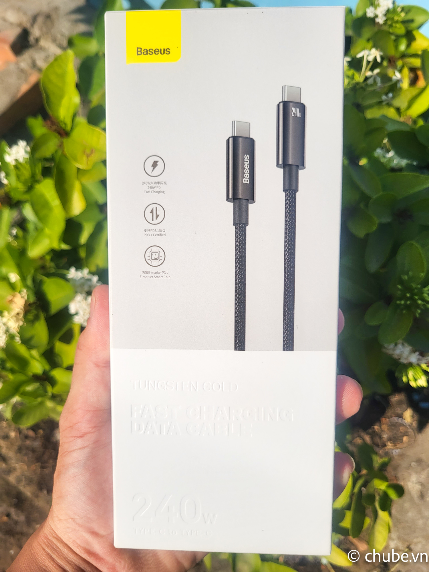 Cáp sạc nhanh Baseus Tungsten Gold 240W - Dây sạc siêu nhanh