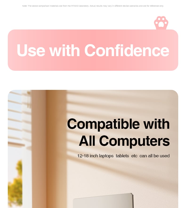 chube Giá Đỡ Laptop Rtako L49 CAT'S PAW (Chịu Lực 50kg, 12-18inch)