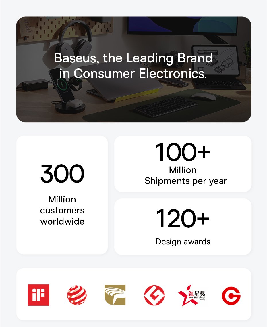 chube Bút cảm ứng thụ động Baseus Smooth Writing III 3in1 tương thích điện thoại và máy tính bảng