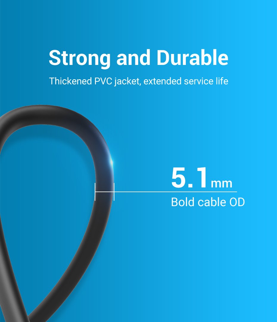 chube Cáp sạc nhanh C to Micro-B VENTION CQA