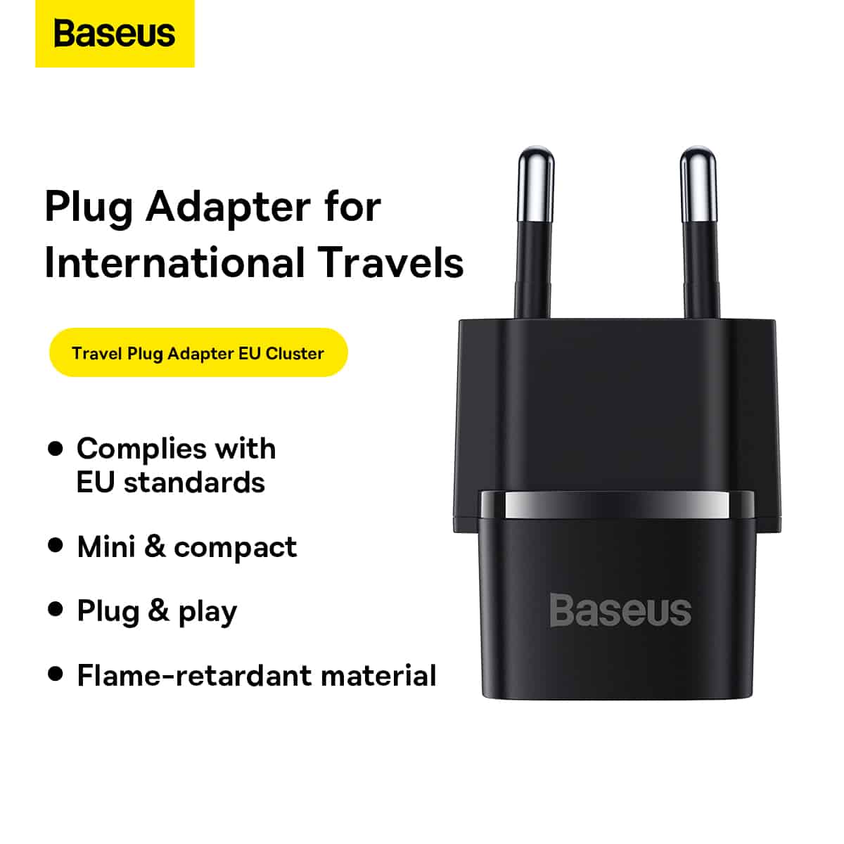 chube Phích cắm chuyển đổi Baseus Travel Plug dùng cho nhiều quốc gia