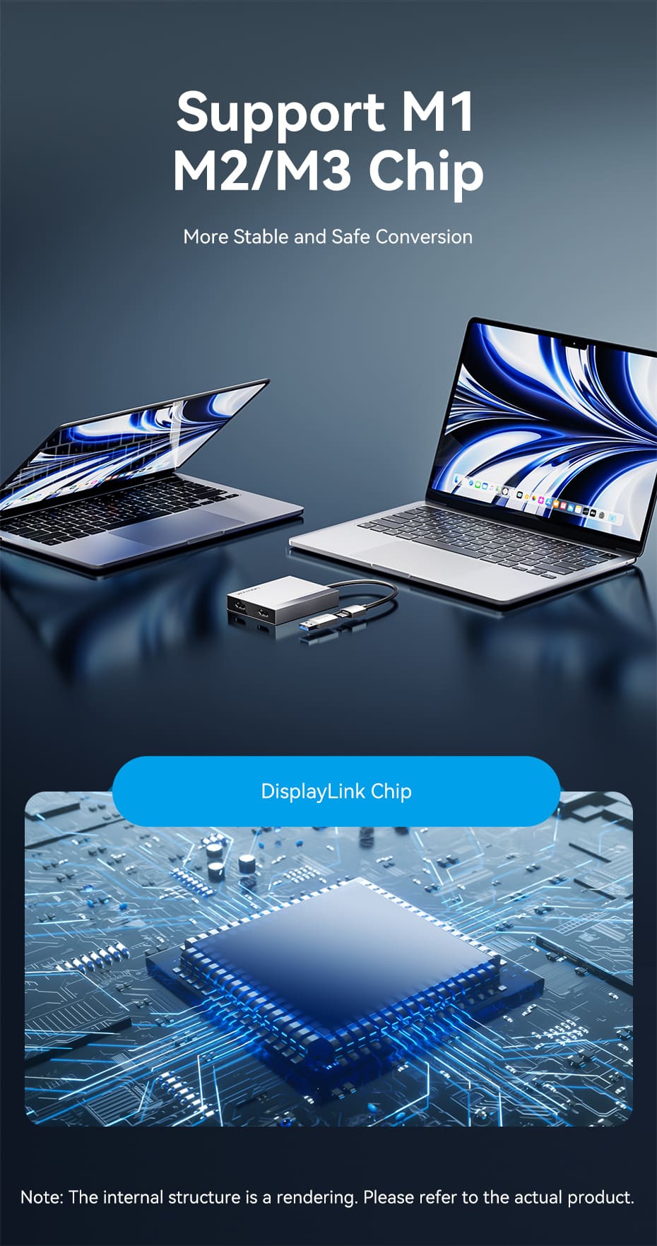 chube Bộ Chuyển Đổi USB/Type-C to Dual HDMI 4K MST VENTION ACX