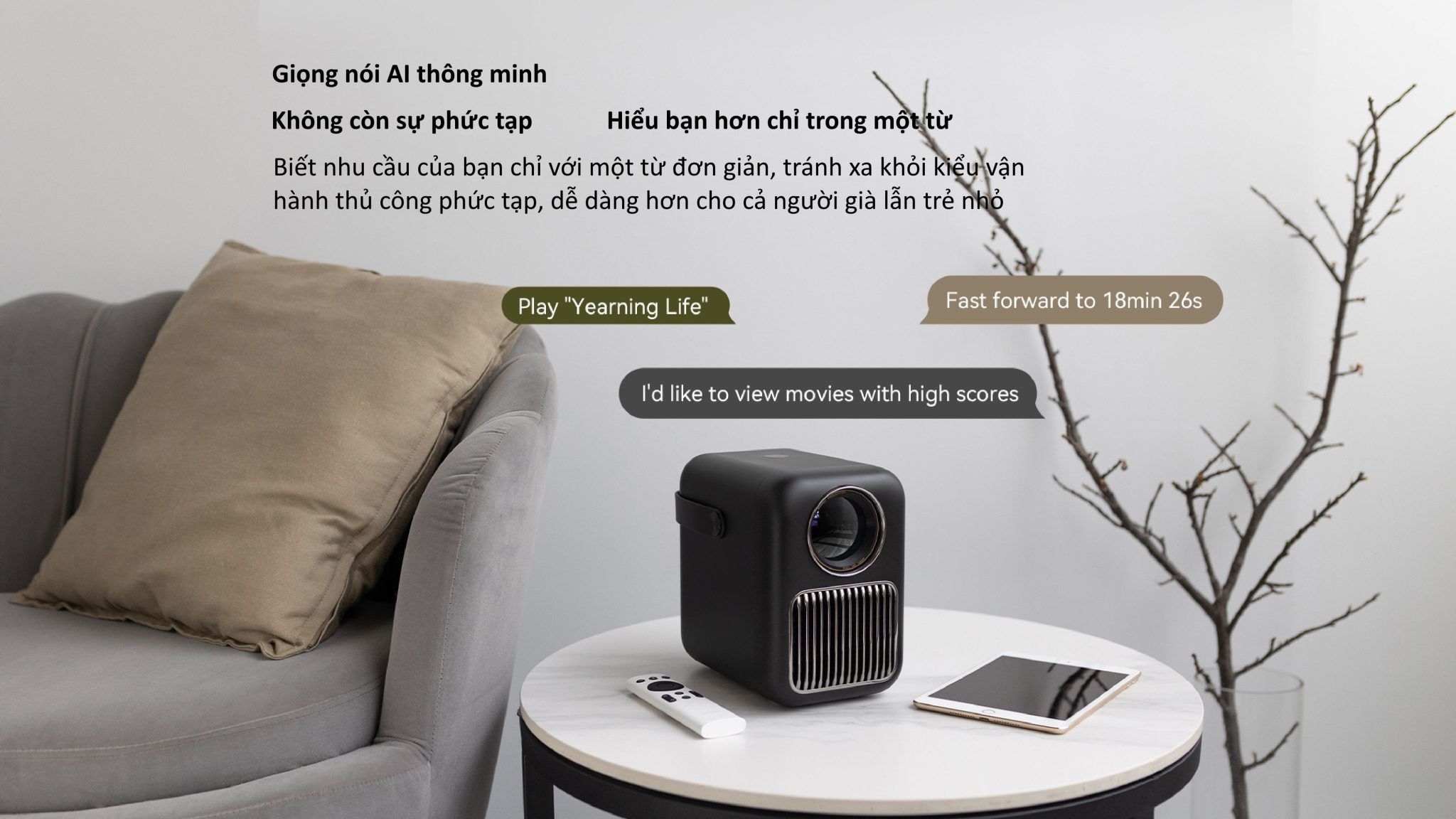 Cận cảnh tính năng lấy nét tự động thông minh của máy chiếu Wanbo TT