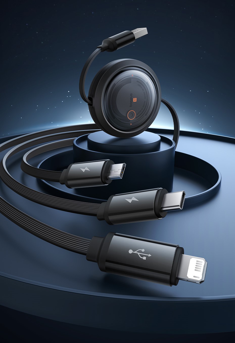 Baseus Free2Draw Multi-functional Charging and Data Cable for USB, Micro, and USB-C