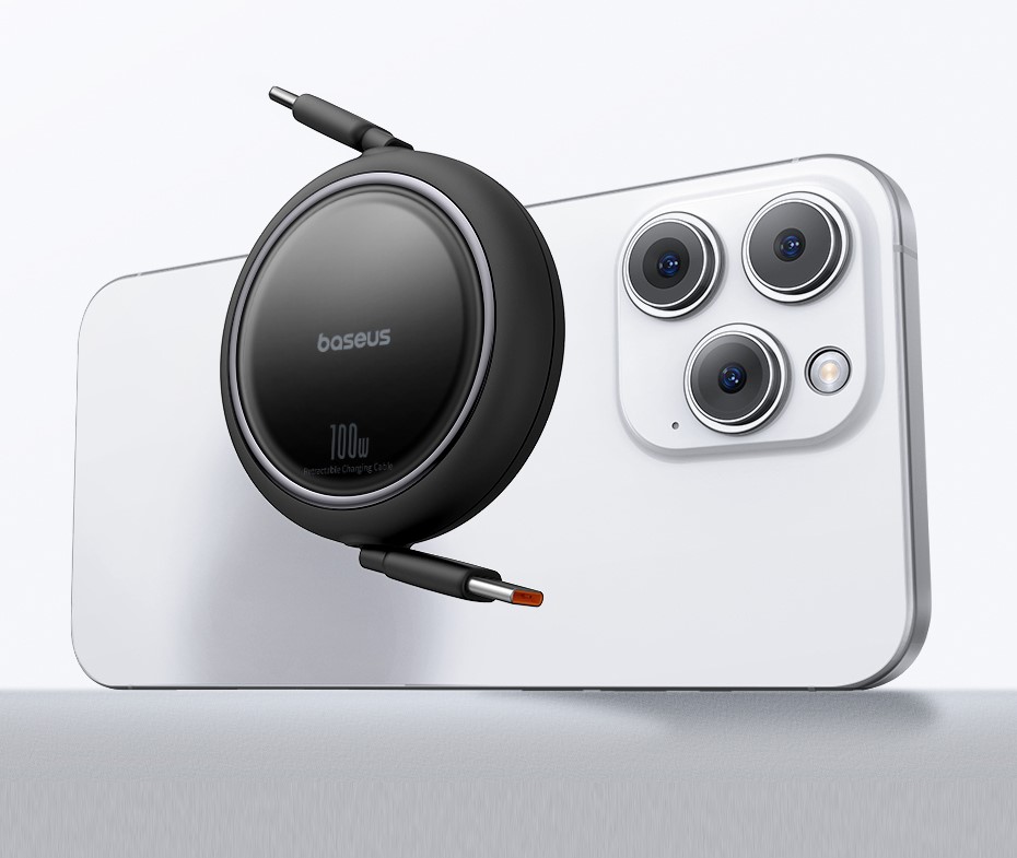 Baseus Free2Draw Mini cáp sạc dây rút 100W Chube