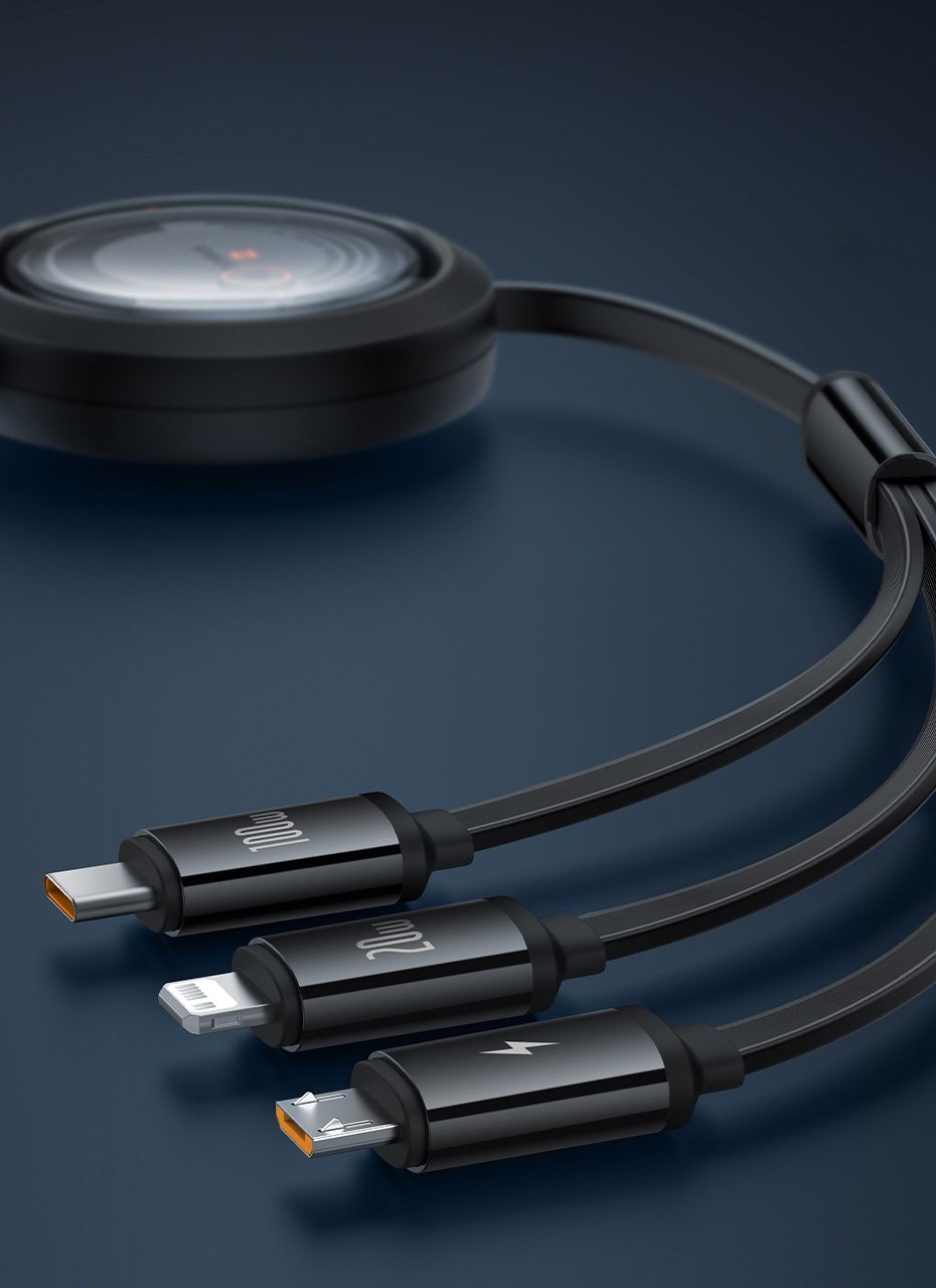 Baseus Free2Draw sạc dây rút 100W cáp sạc đa năng Chube