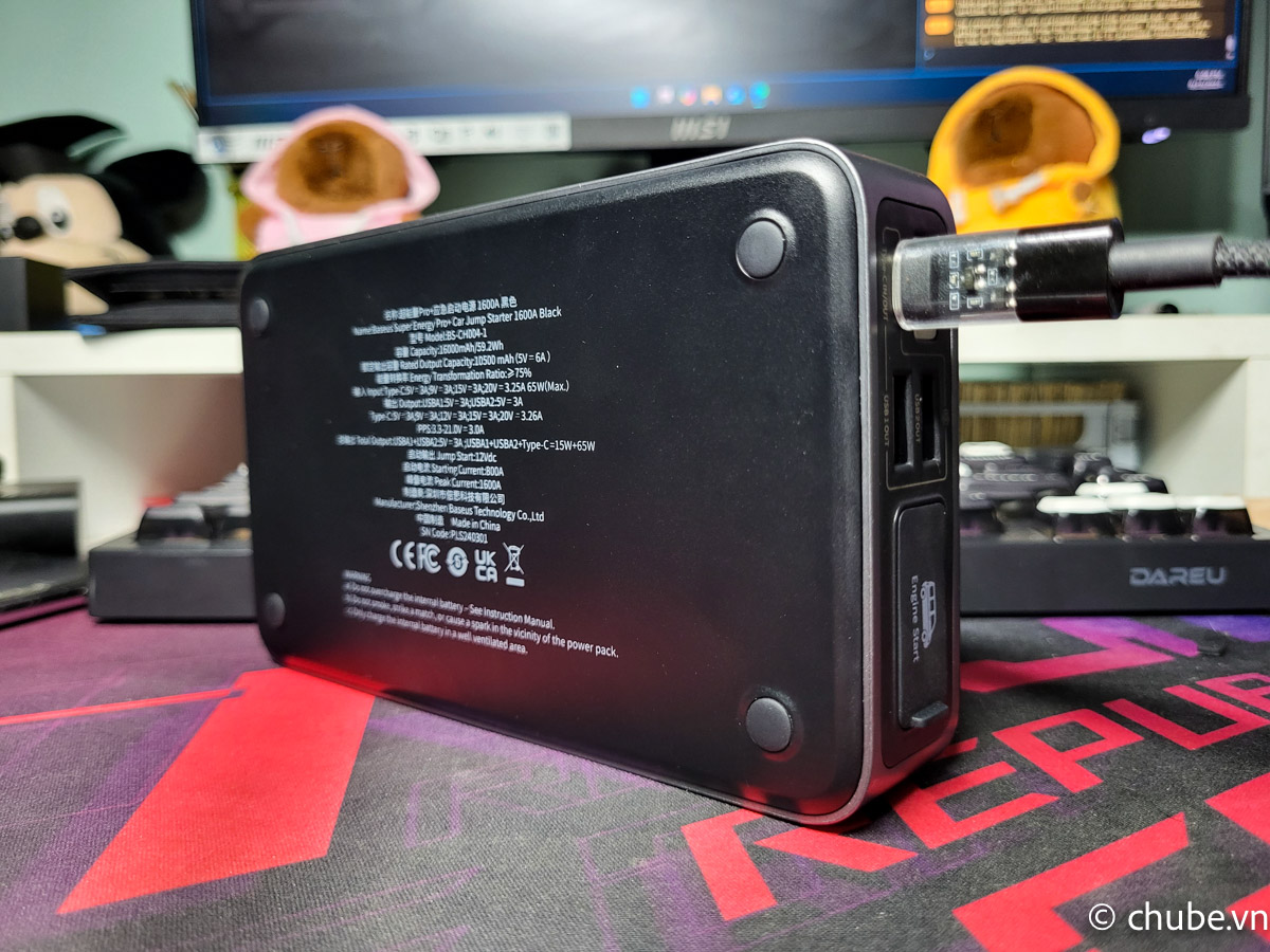 12 chế độ bảo vệ an toàn pin của Baseus 1600A