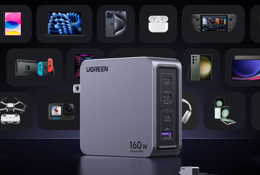 Bộ sạc điện thoại và laptop Ugreen Nexode Pro X763 160W Chube