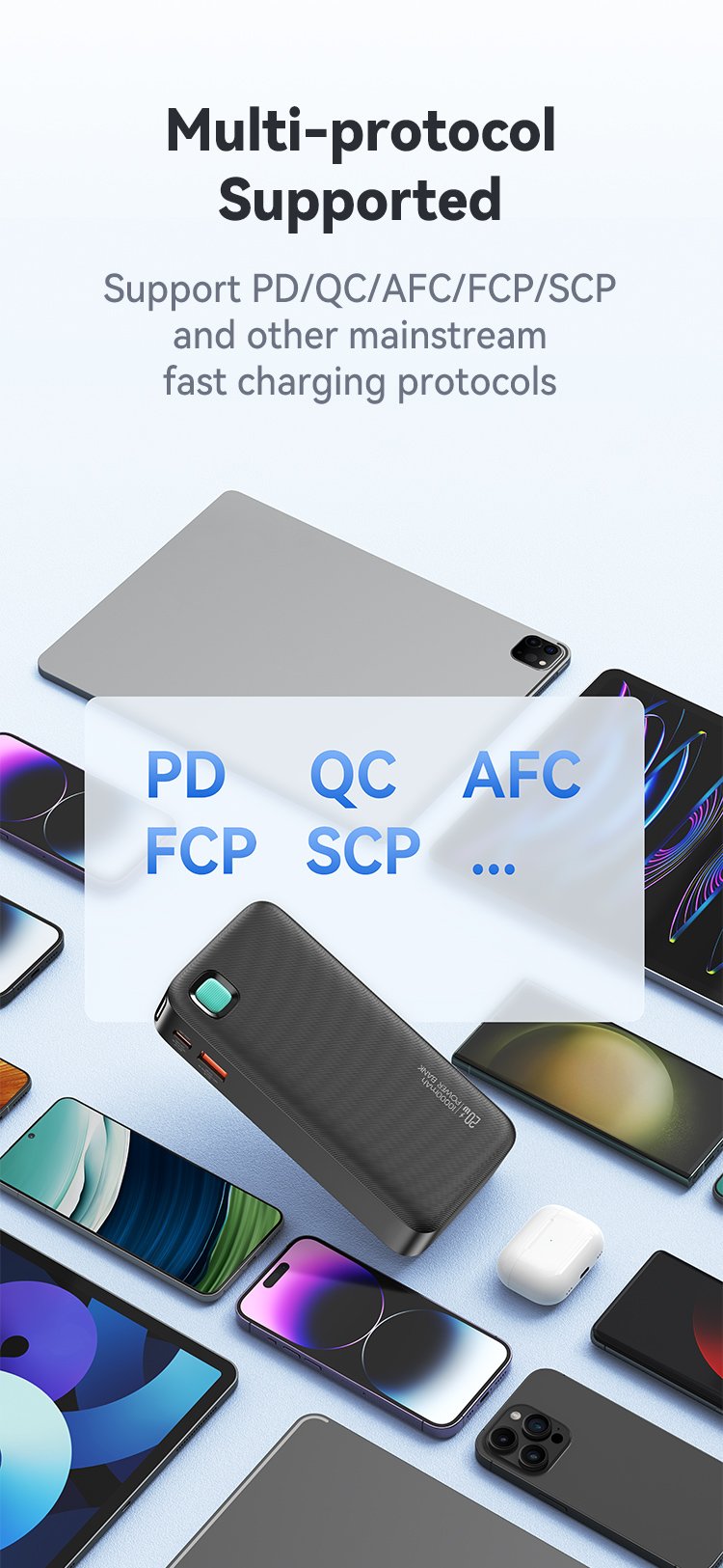 Kích thước thực tế của pin sạc USAMS CD224 20W