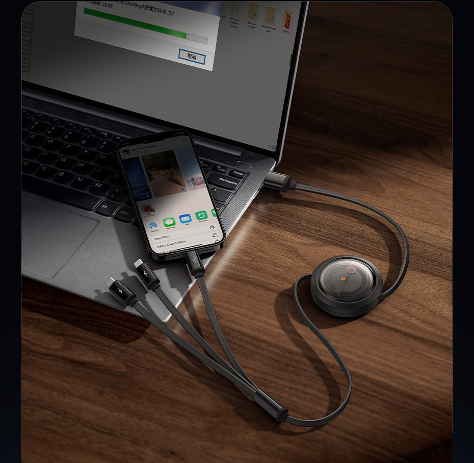 Baseus Free2Draw Retractable Crystal Cable with special offer at Chube.vn