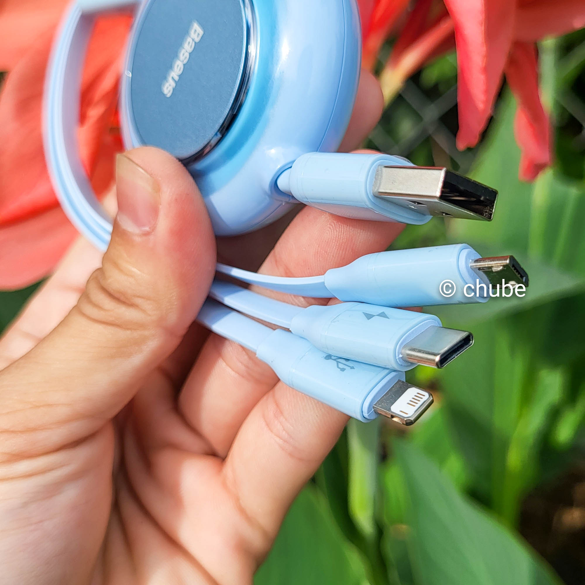 Cáp sạc Baseus Bright Mirror 2 3 đầu sạc nhanh Chube