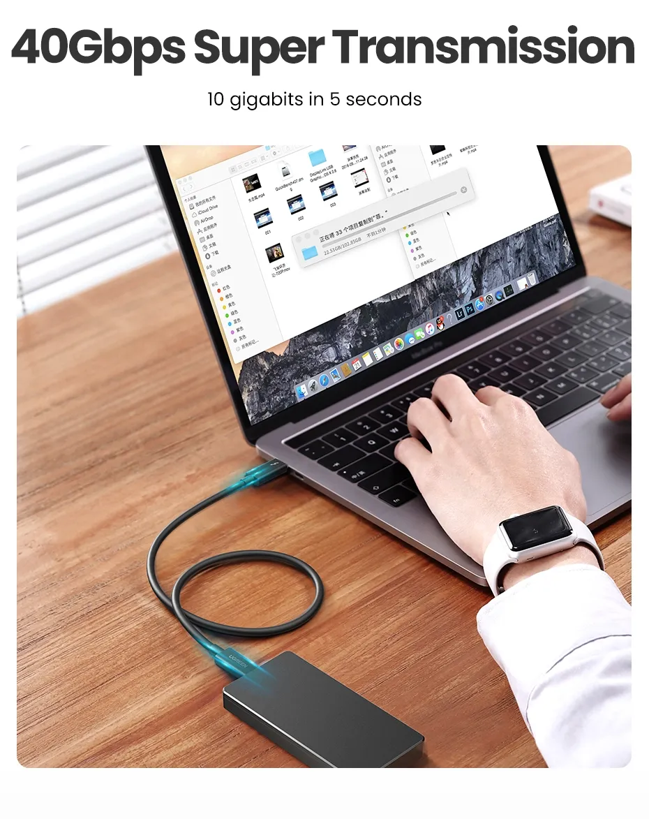 Băng thông truyền tải dữ liệu siêu tốc đạt tốc độ 40Gbps của Thunderbolt 4