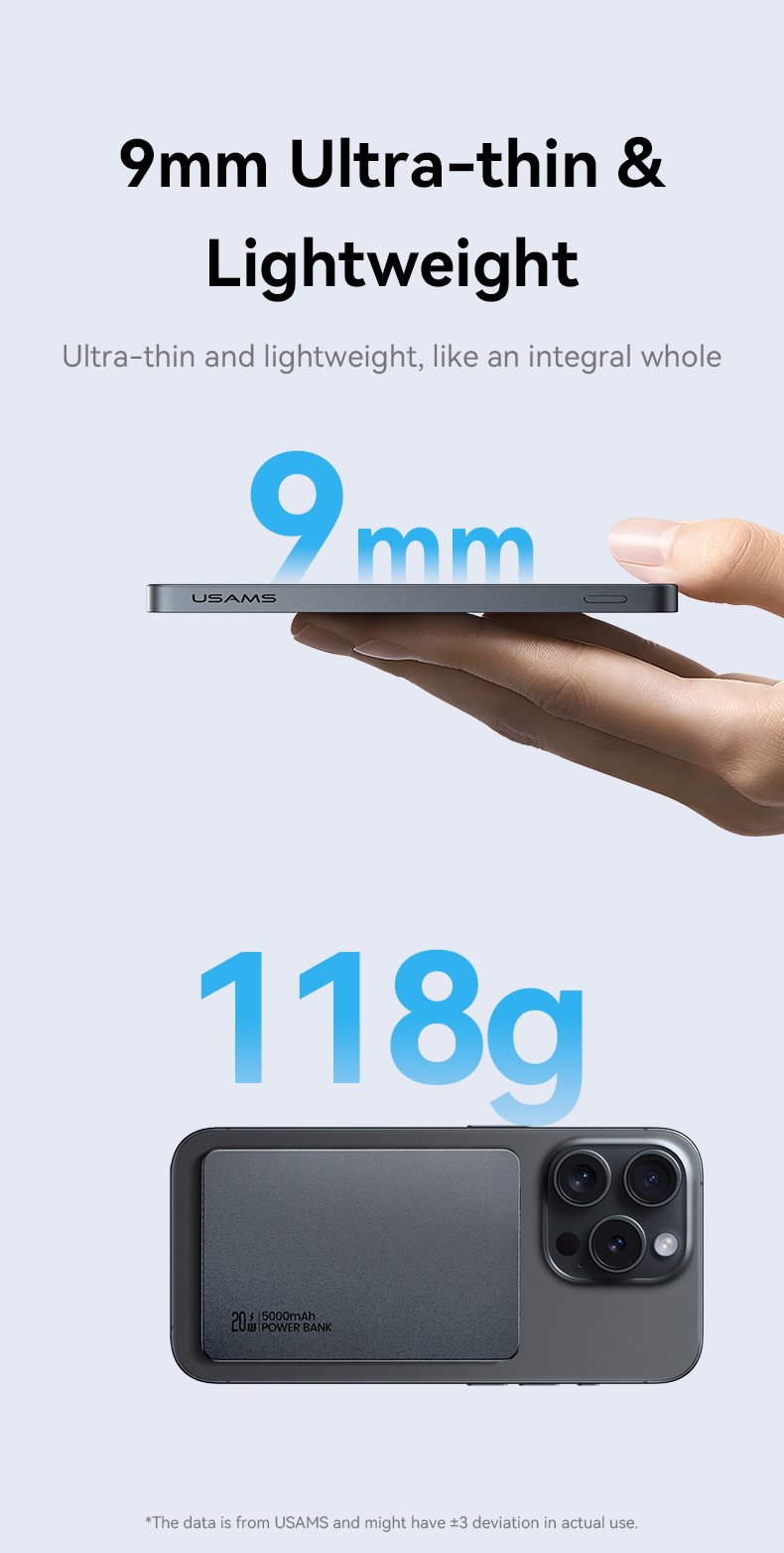 chube Pin sạc không dây siêu mỏng USAMS CD231