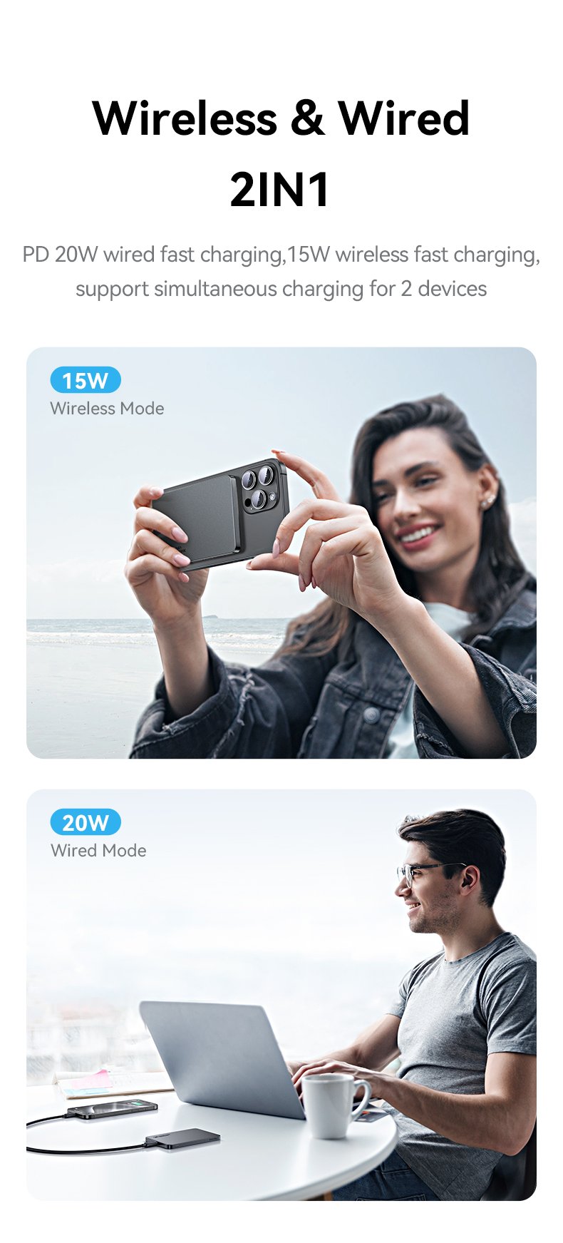 chube Pin sạc không dây siêu mỏng USAMS CD231