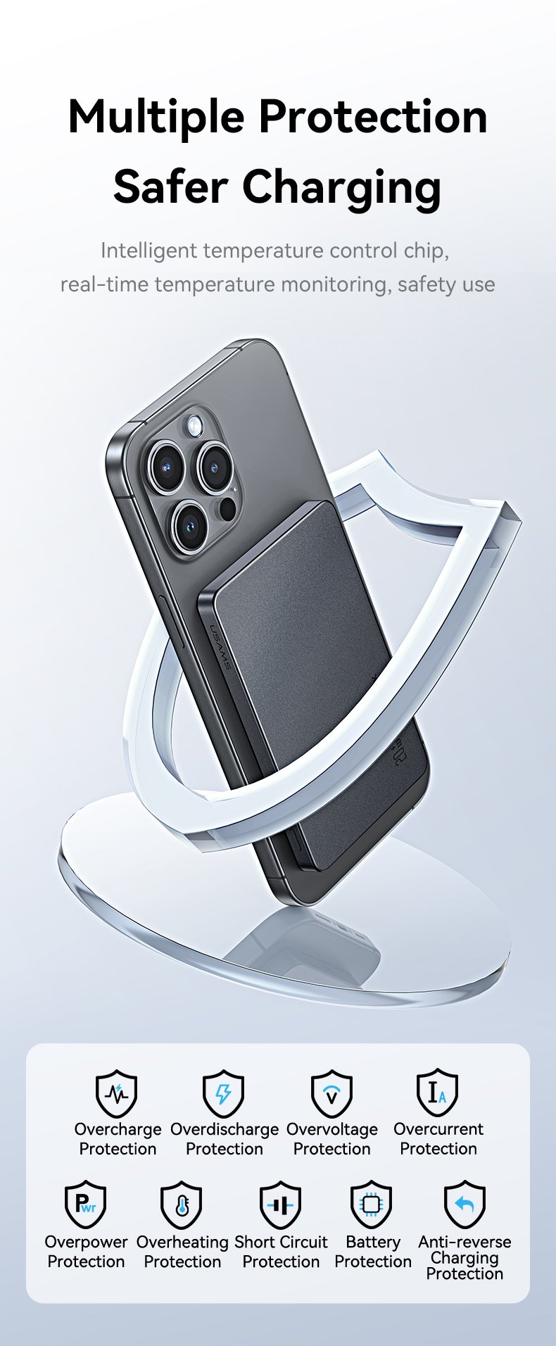 chube Pin sạc không dây siêu mỏng USAMS CD231