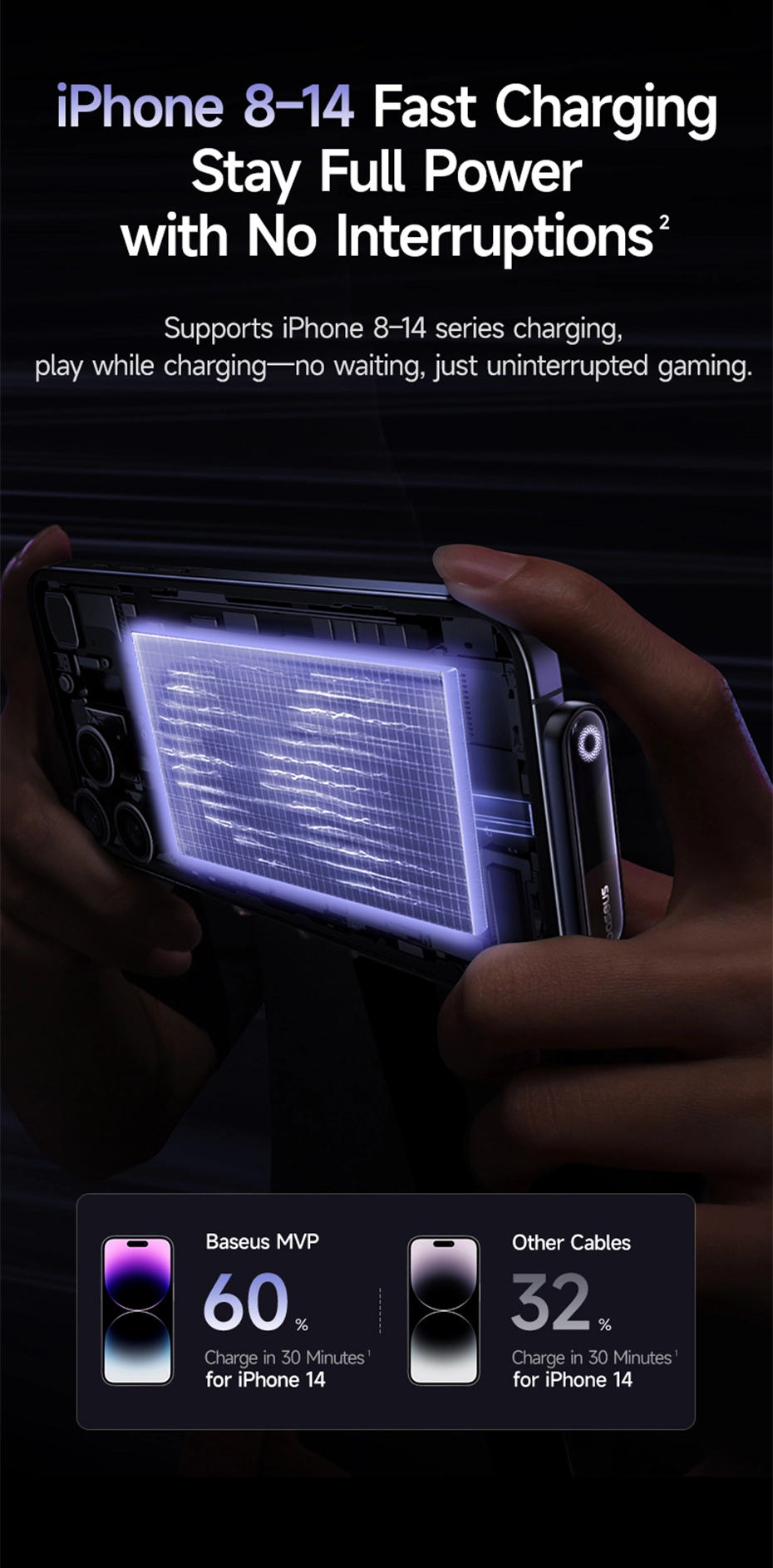 Cáp sạc Baseus MVP 3 - Màu đen sang trọng