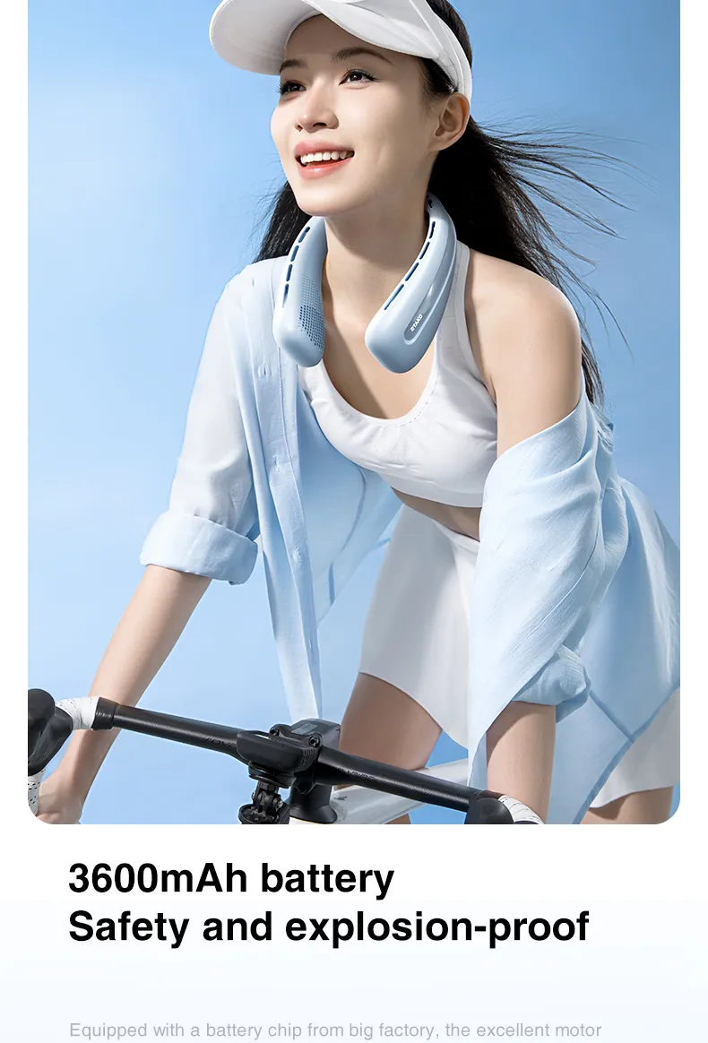 Quạt đeo cổ Rtako N03 phiên bản màu hồng - Lựa chọn màu sắc khác