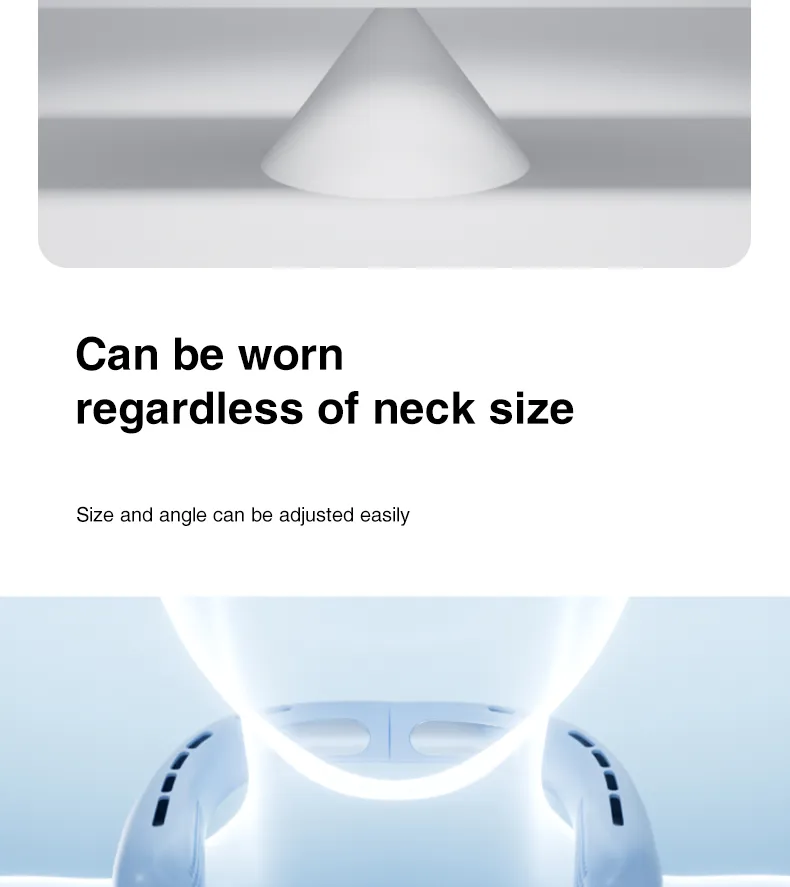 Quạt đeo cổ Rtako N03 Wide Ice Ring - Thiết kế vòng đeo cổ tiện lợi