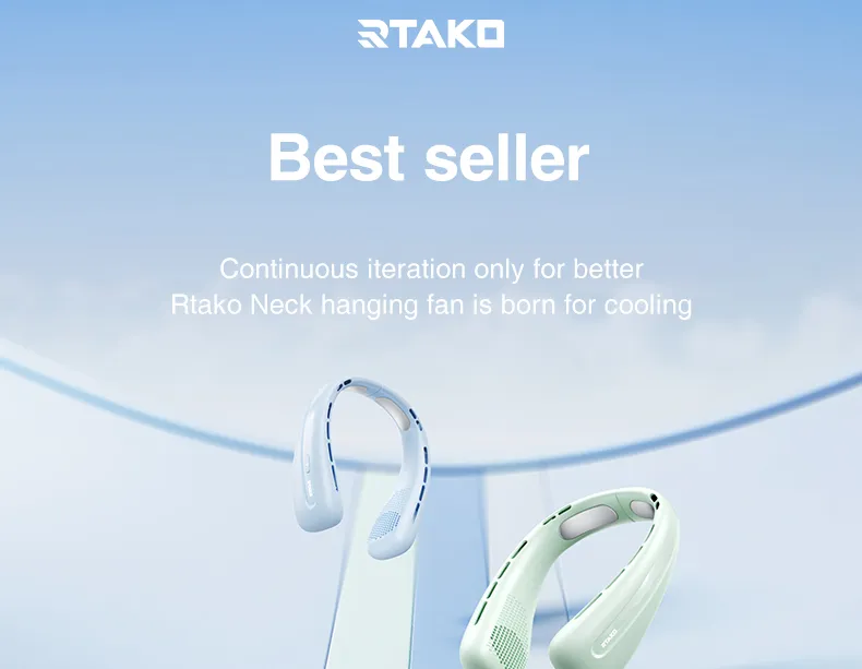 Người mẫu đeo quạt Rtako N03 Wide Ice Ring - Minh họa cách sử dụng thực tế