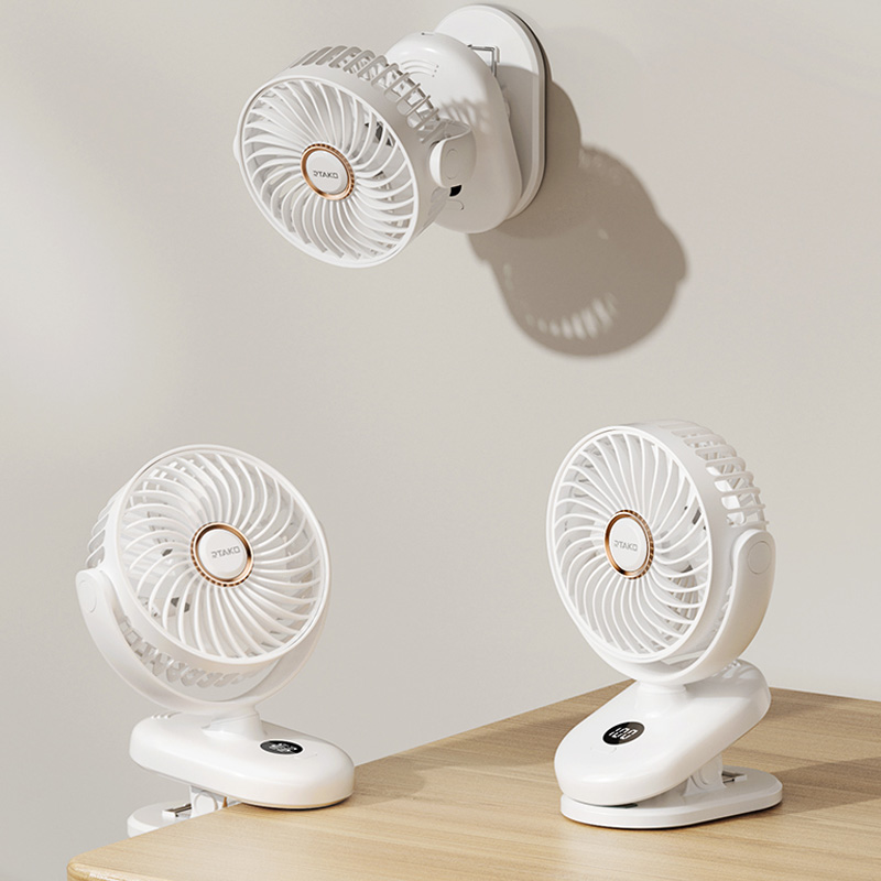 chube Quạt kẹp RTAKO 4 cánh tích điện xoay 360 độ