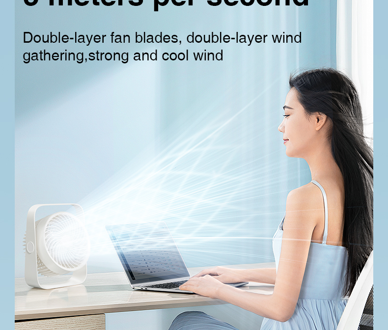 chube Quạt bàn Rtako D06 tuần hoàn xoay 360 độ