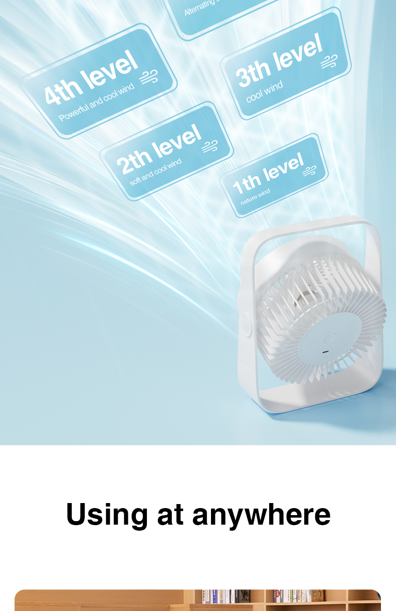 chube Quạt bàn Rtako D06 tuần hoàn xoay 360 độ