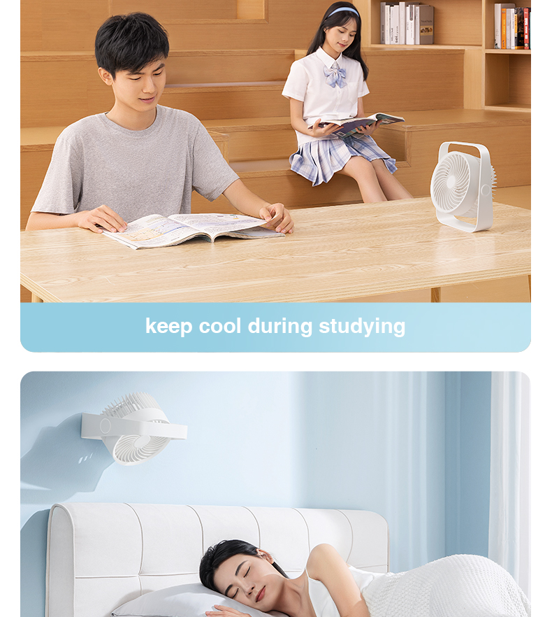chube Quạt bàn Rtako D06 tuần hoàn xoay 360 độ