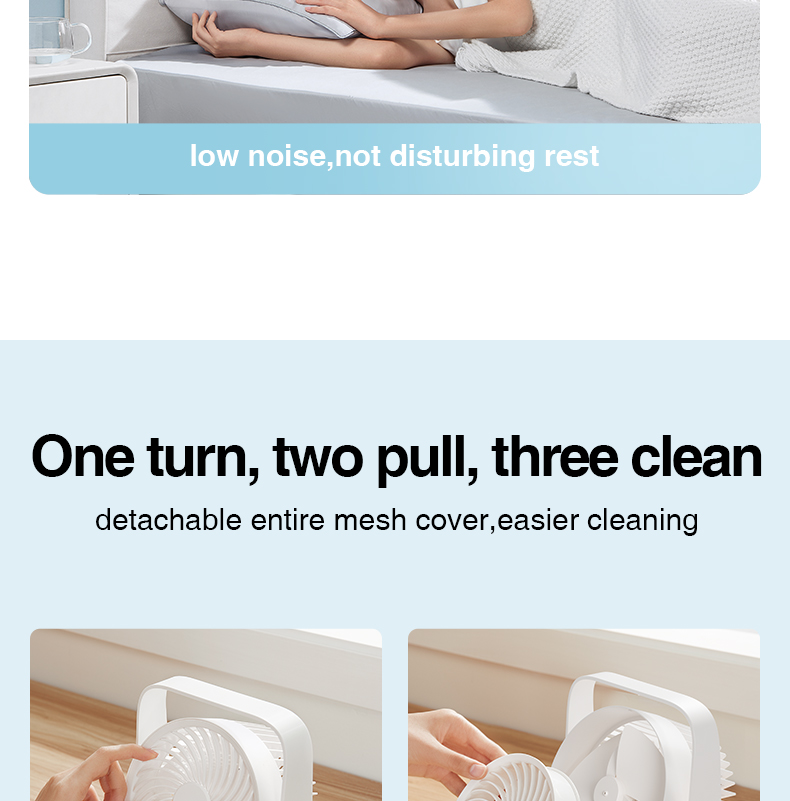 chube Quạt bàn Rtako D06 tuần hoàn xoay 360 độ