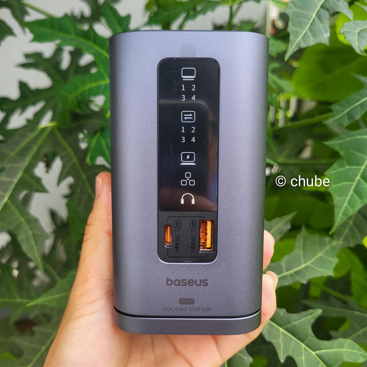 Dock chuyển đổi Baseus Spacemate 11-in-1 kết nối 3 màn hình độc lập cho cả Macbook và Laptop Windows