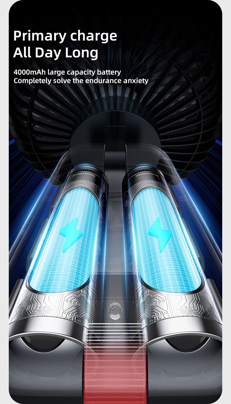 chube Quạt du lịch Rtako FS06 tích điện kèm sạc dự phòng