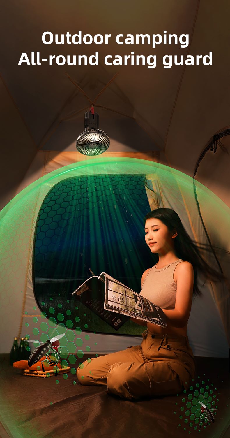 chube Quạt du lịch Rtako FS06 tích điện kèm sạc dự phòng