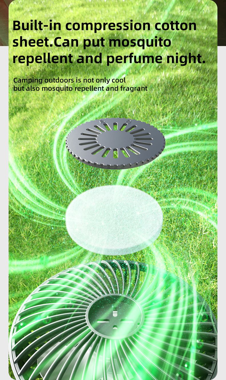 chube Quạt du lịch Rtako FS06 tích điện kèm sạc dự phòng