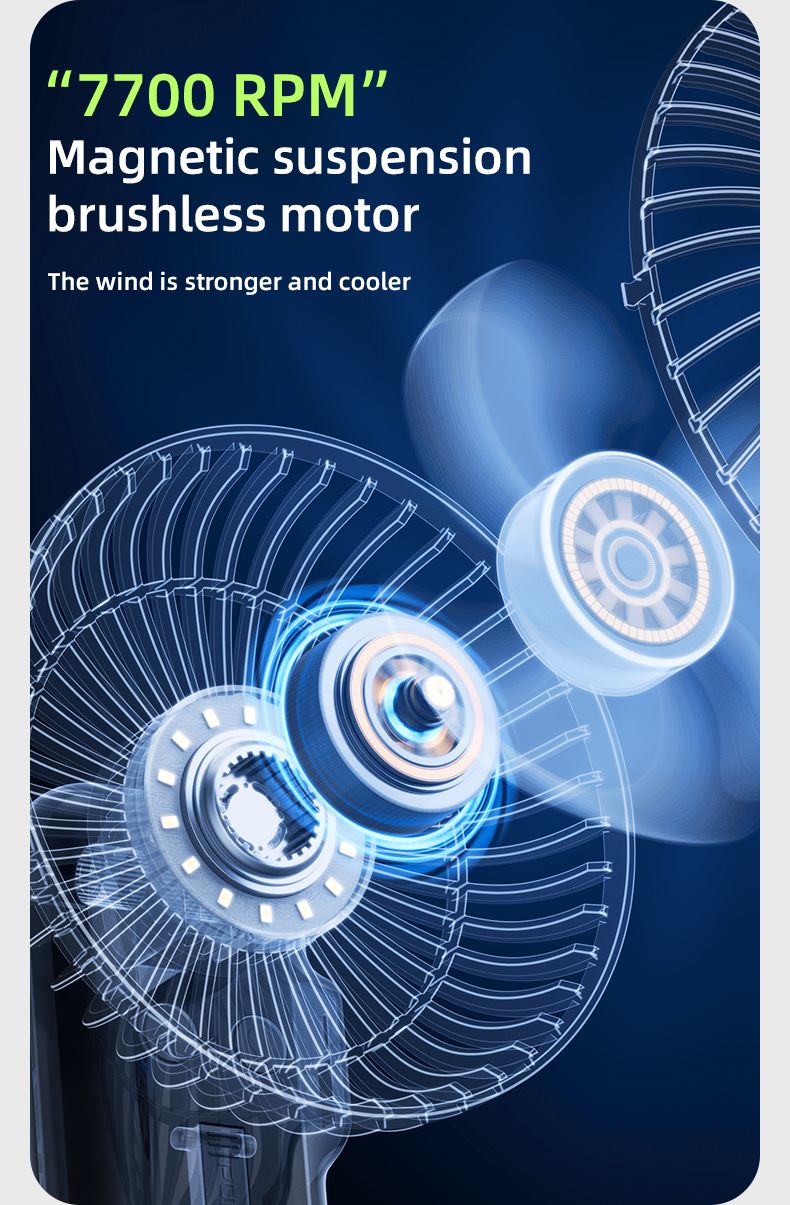 chube Quạt du lịch Rtako FS06 tích điện kèm sạc dự phòng