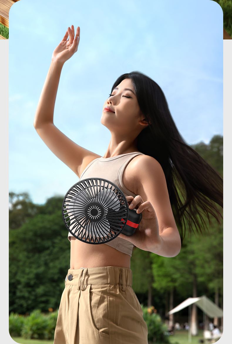 chube Quạt du lịch Rtako FS06 tích điện kèm sạc dự phòng