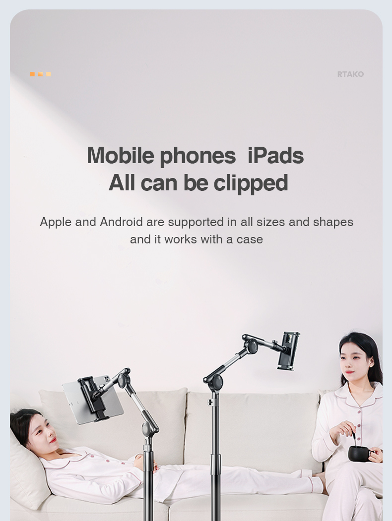 chube Giá đỡ tablet Rtako LD057 1.8m/xoay 360/khóa tự động