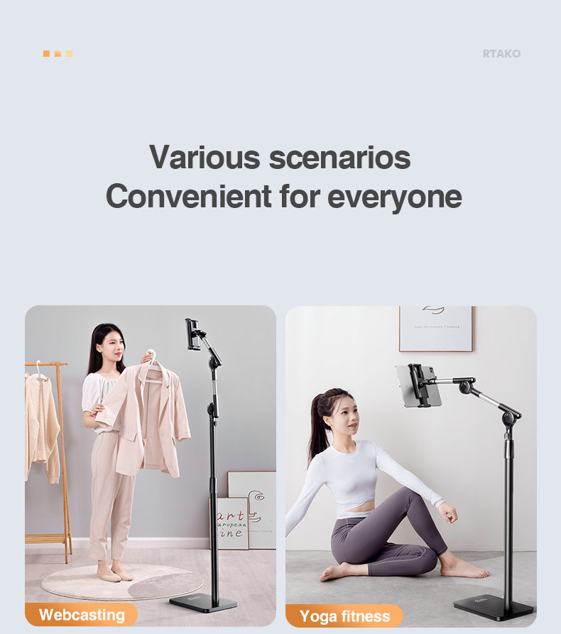 chube Giá đỡ tablet Rtako LD057 1.8m/xoay 360/khóa tự động