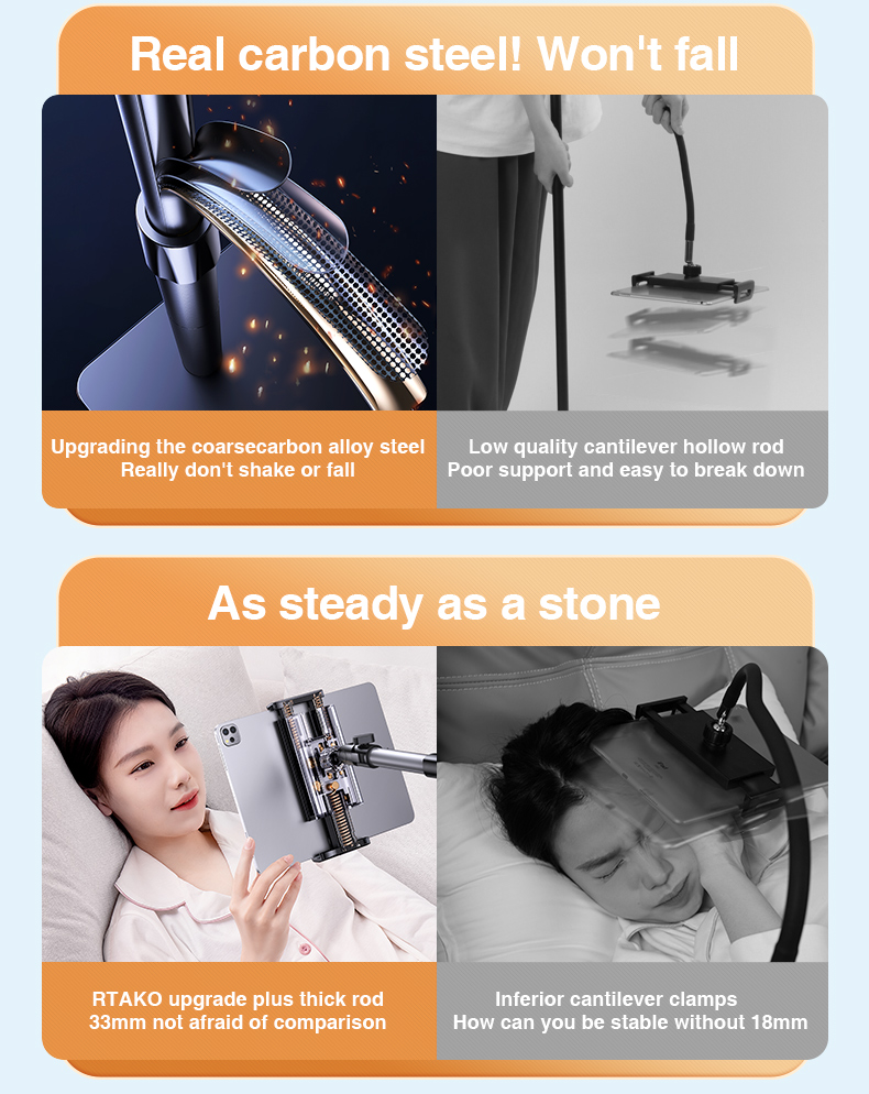 chube Giá đỡ tablet Rtako LD057 1.8m/xoay 360/khóa tự động